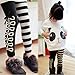 chinatera 2Pcs Kids Little Girls Cartoon Outfits Panda Coat Top + Striped Pants (for 5-6Y)