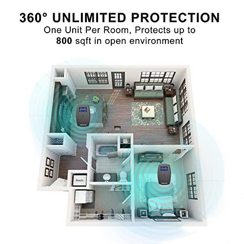 Kiwinurse Ultrasonic Pest Repeller Electronic Insect Repellent Indoor Plug in Pest Control Repel Roach, Rodent, Mouse, Bugs, Mosquito, Mice, Spider Black 1 Pack