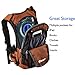 MIRACOL Hydration Backpack with 2L Water Bladder, Thermal Insulation Pack Keeps Liquid Cool up to 4 Hours, Prefect Outdoor Gear for Skiing, Running, Hiking, Cycling (Dark Orange)
