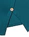 Vivilli Summer Clothes For Women, Women's Short Sleeve Split Hemline Casual T-Shirt Blouse Tops With Buttons (Medium, Dark Cyan)