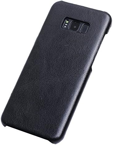 Samsung Galaxy S8 Plus Case, Genuine Leather Anti-Scratch Shockproof Back Cover Phone Cases black