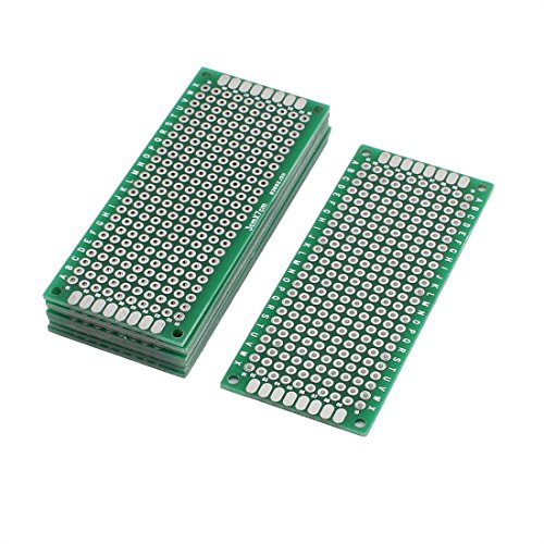 uxcell 9Pcs 3cm x 7cm Dual Sided Prototype Universal PCB Printed Circuit Board Breadboard - Thumbnail 3