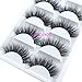 3D Mink False Eyelashes LASGOOS 100% Siberian Mink Luxurious Fluffy Volume Messy Cross Light Weight Long 5 Pairs x 2 Wholesale Fake Eye Lashes A11