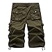 Leward Men's Cotton Twill Cargo Shorts Outdoor Wear Lightweight (32, Army Green)