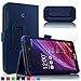 Infiland Folio Leather Case Fit Stand Cover For ASUS MeMO Pad 7 ME170CX 7-Inch Tablet / ASUS MeMO Pad 7 ME70CX 7-Inch / ASUS MeMO Pad 7 ME170C 7-Inch / ASUS Fonepad 7 FE170CG Tablet, Navy
