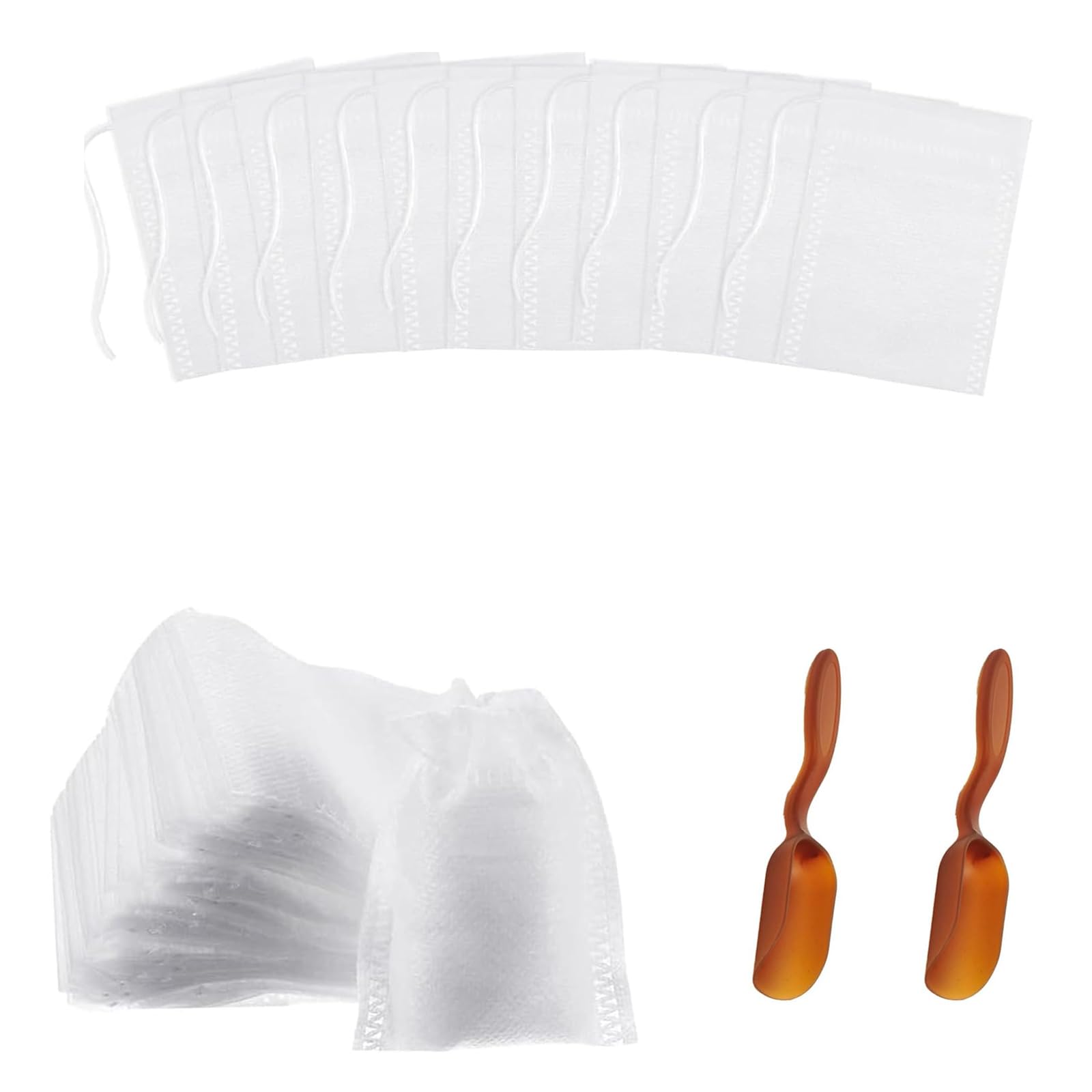 400 Pcs Tea Bags Empty, Empty Tea Bags with 2 Tea Shovels, Reusable Tea Bags, Spice Bags for Cooking, Spice Bags, Soaking Medicinal Liquor, Tea Coffee Filter