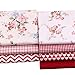 Red Print 100% Cotton Fat Quarters Fabric Bundles, Precut Quilting Fabric for Sewing Crafting,18