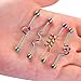 BodyJ4You 4PC Industrial Bar Earrings 14G Rainbow Steel 38mm Spiral Coil Wave Twisted Barbell Ear Cartilage Jewelry
