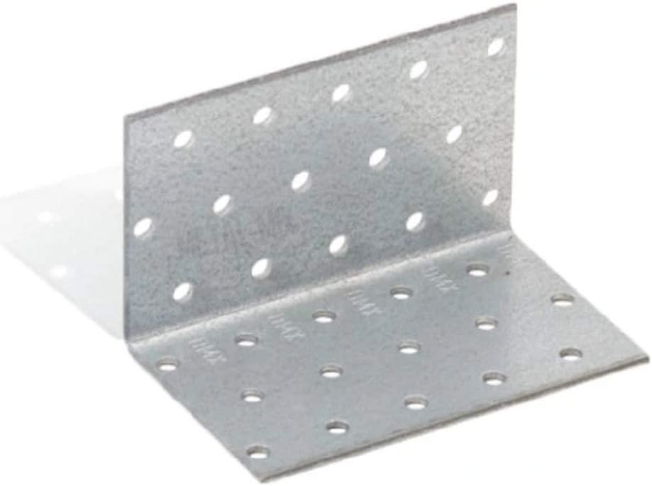 KM6 Galvanised Corner Brace 60x60x100mm T2mm Angle Bracket Timber Joints Angle Bracket Brace L Strong Bar (4)