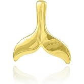 14k Yellow Gold Whale Tail Charm