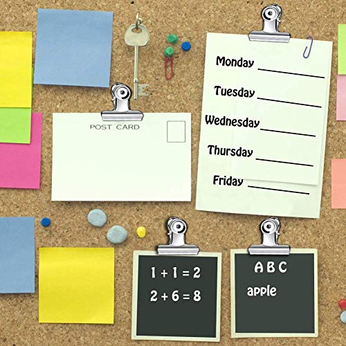 Push Pins Clips, 24 Pack Heavy Duty Clips with Pins for Cork Boards, Bulletin Boards and Cubicle Walls for Office School Home and No Holes for The Paper (Certified Refurbished)