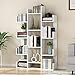 Tribesigns 12-Shelf Bookcase, Modern Tree Bookshelf Book Rack Display Shelf Storage Organizer for CDs, Records, Books, Home Office Deco (White)
