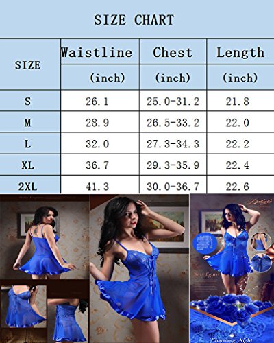 NINGMI-Women-Sexy-Babydoll-Dress-Lace-Lingerie-Set-Sling-Transparent-Nightwear