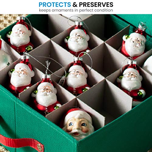 image for ZOBER Underbed Christmas Ornament Storage Box with Lide - Stores up to
