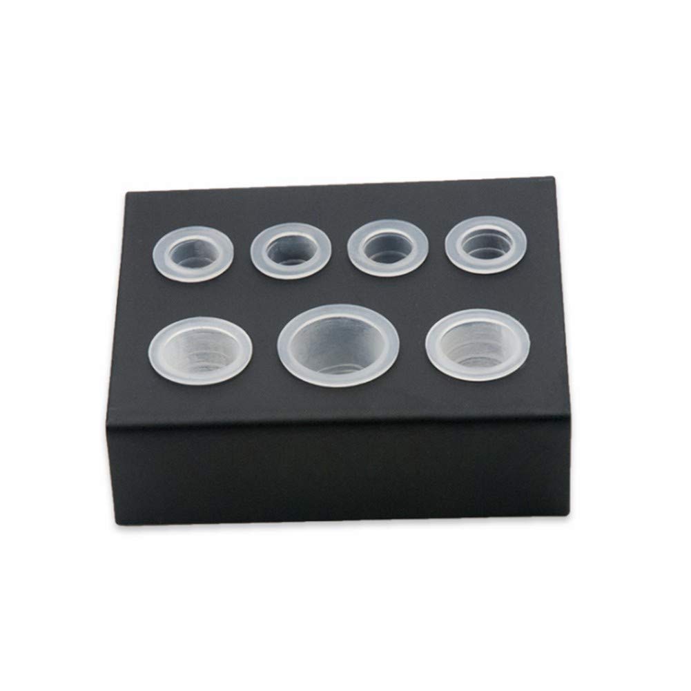 Yooyg Tattoo Ink Cup Holder,Professional 7 Holes Stainless Steel Tattoo Ink Cup Bracket, Pigment Holder Stand,for Tattoo Makeup Tattoo Accessories Supplies