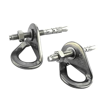 Homyl 4Pcs 35KN Outdoor Rock Climbing Anchor Set Bolt Hanger Expansion Screw Piton Rescue Anchor Anchoring Gear