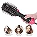 One Step Hair Dryer & Volumizer,Hot Air Brush Styler and Dryer 3-in-1 Negative Ion Straightener&Curly Brush Hair Dryer with Comb for All Hair Type with Anti-Scald Feature