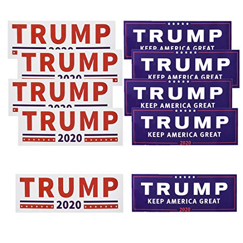 Yiphates 100Pcs Trump 2020 Decal Trump Car Sticker Keep America Great 2020 Election Patriotic Bumper Sticker, Blue & White