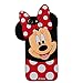 CHOCOCASE 3D Cartoon Silicone Case for Apple iPhone 7 Regular Red Polka Dot Bowknot Ultra Thick Drop Resistant Cute and Protective Design Gift for Kids Teens Girls Women