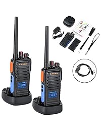 Two way Radio con visualización oculta lseng t-328 UHF Walkie Talkie analógica con 1 Pc Usb cable de programación (Pack de 2)