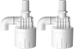 Cxztcl Float Water 2pcs,1 Inch Water Float Valve for Water Tank Automatic Water Level Control Valve Up Inlet Built-in for Livestock Tanks,Cistern (Build-in Vertival Interior Install)