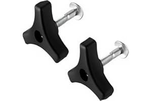 VEHIRANS 2 Pcs Lawn Mower Replacement Parts,Triangular Handle Knobs Nut Bolt, Handle Fastening Screw Set Replacement for yard