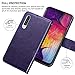 Halnziye Case for Samsung Galaxy A50, Magnetic Closure Soft TPU Flip Leather Wallet Phone Case with Kickstand Card Slots Designed for Samsung Galaxy A50 Cover - Purple
