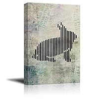 Canvas Wall Art Abstract Animal Lines Art Canvas Prints Home Artwork Decoration for Living Room,Bedroom - 12x18 inches