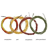 Riverruns12ft,13ft Tenkara Fly Fishing Line Tapered Braided Floating Fishing Line with Black Backing line. (Orange&Yellow, 13ft)