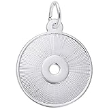 Compact Disc Charm In Sterling Silver, Charms for