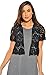 401148-Blk-L Just Love Bolero Shrug / Women Cardigan,Black Paisley Crochet,Large,Black Paisley Crochet,Large