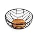Gourmet Basics by Mikasa 5176766 Rope Centerpiece Fruit Storage Basket, 11-Inch, Antique Black