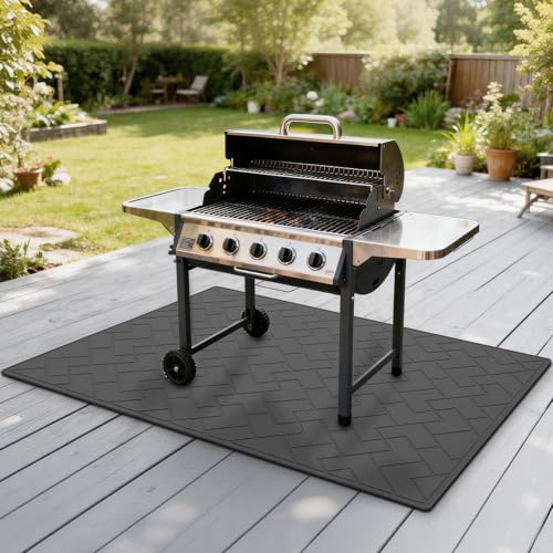 66" x 49" Heavy Duty Grill Mat for Outdoor Grill, BBQ Mats...