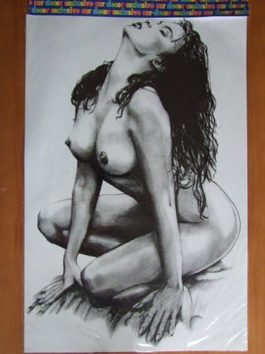 Sexy Topless Woman Drawing Transparent Self-Adhesive Car Sticker Tribal Tatoo