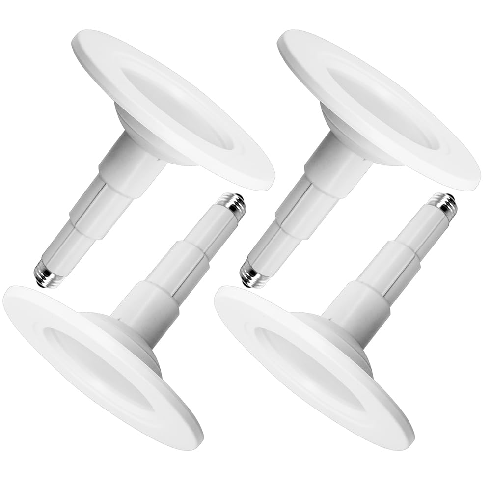 Photo 1 of Jolux 5/6" Adjustable Height LED Retrofit Recessed Lighting 4 Pack,Dimmable Can Light,800 lumens 4000K Cool White,12W=60W,ETL Damp Rated,Easy Screw-in Install,Flat Trim,