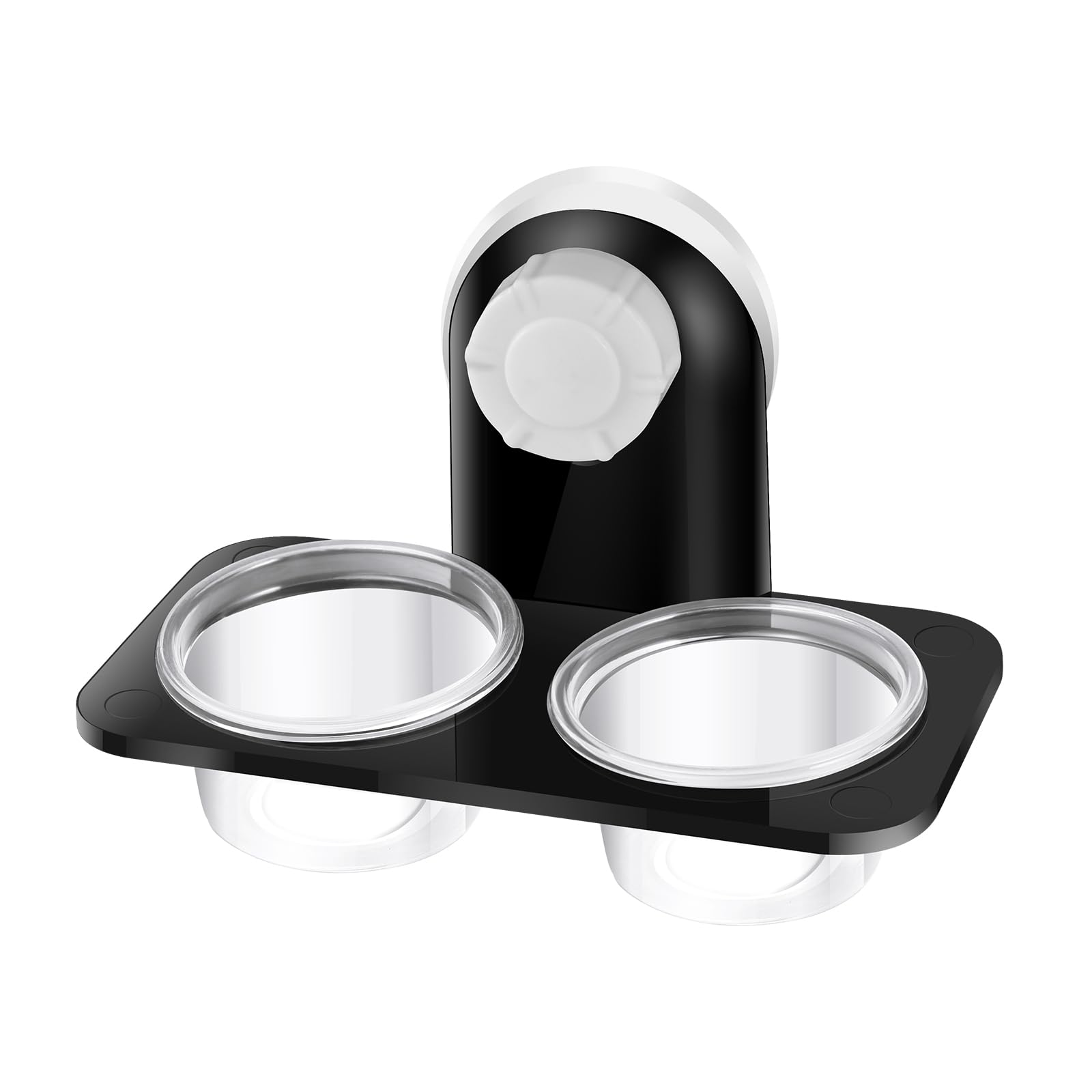 POPETPOP Gecko Feeder Ledge-Small Gecko Food Cups Suction Cup Reptile Feeder for Reptiles Food and Water Feeding (Suction Cup Type)