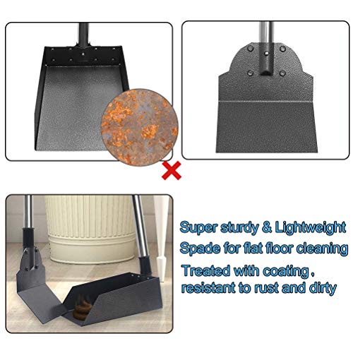 SCENEREAL Dog Poop Scooper Tray & Spade Set, Metal Pooper Scooper for Large and Small Dogs