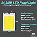 Everbright 4-Pack Super White New Energy-saving COB 24-SMD LED Panel Dome Lamp Auto Car Interior Reading Plate Light Roof Ceiling Interior Wired Lamp With 4?BA9S Adapter,4 ?T10 Adapter,4 ?Festoon Adapter(31mm-41mm) (DC-12V)