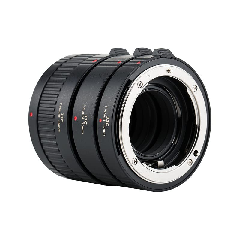 JJC Auto Focus (AF) Extension Tube with TTL Exposure for Close-up Image Photography for Nikon F Mount DSLR & SLR Cameras (12mm/20mm/36mm Set)
