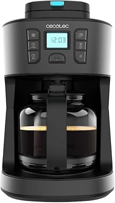 Cafeteras de Goteo Coffee 66 Grind & Drop. 1086 W, Molinillo de Cuchillas, Hasta 12 Tazas, Tecnología Extremearoma, Cafetera de Goteo Digital, En Acero Inoxidable, Apagado Automático