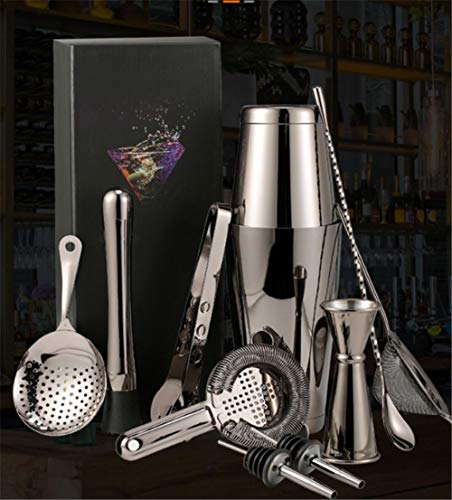 HXIYANG Cocktail Making Set, Cocktail Shaker aus gebürstetem Edelstahl mit sämtlichem Barzubehör, Home Bar Cocktail… – Bild 2