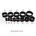 PunkTracker 18 Pairs 8g-1” UV Acrylic Screw Fit Ear Tunnels & Thick Silicone Double Flared Ear Gauge Plugs Piercing