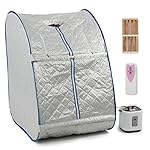 Bellavie Portable Steam Sauna Pop-Up Foldable Therapeutic Personal Slimming Spa Home Indoor + Chair & Remote