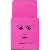 Pink Brow Mapping String For Eyebrow Measuring Microblading Supplies Pre Inked Mapping Thread For Permanent Makeup Pre Inked Eyebrow Mapping String 10m Microblading Brow Mapping String Ruler