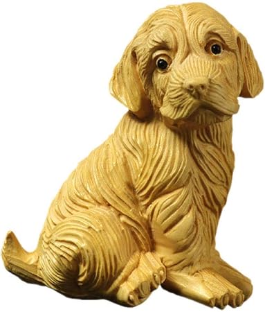 Aijoan Bj Decorative Collectibles Statue Ornament Boxwood Carved Animal Handle Carved Crafts Dog Decoration Sculpture Amazon Co Uk Kitchen Home