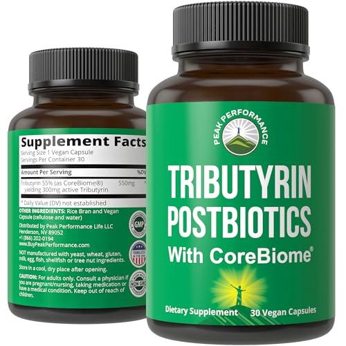 CoreBiome Tributyrin Postbiotic Supplement Clinically Tested For Gut Health. More Effective than Sodium Butyrate Capsules. High Bioavailability Post Biotics For Digestive, Leaky Gut, Colon, Microbiome