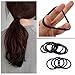 [100 Count] Elastics Hair Ties - 4mm Ponytail Bands for Thick Hair Bulk (Black)