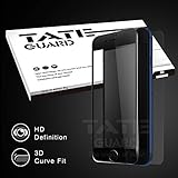 [Original Curve Fit] Tateguard Iphone 7 plus tempered glass screen protector [Crystal clear and full coverage] [Black tooling]