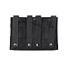 Outry M4 M16 AR-15 Type Magazine Pouch Mag Holder - Triple/Double/Single Airsoft MOLLE Mag Pouch - Open Top Version - Triple - Black