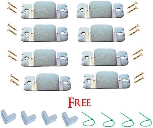 NELPLA Universal Sectional Sofa Interlocking Furniture Connector with Screws, 8 Pack
